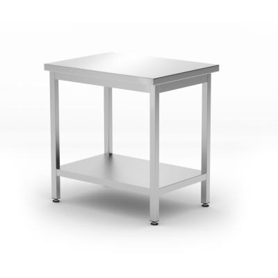 Centrální stůl s policí – přišroubovaný, hloubka 600 mm, HENDI, Kitchen Line, 800x600x(H)850mm | 817100